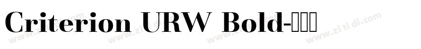 Criterion URW Bold字体转换